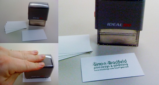 Rubber Stamp Business Cards- Create your own Hand Crafted Business Card