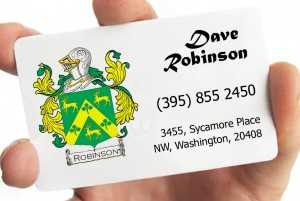 A great idea for family business cards would be to put your family crest on them! 