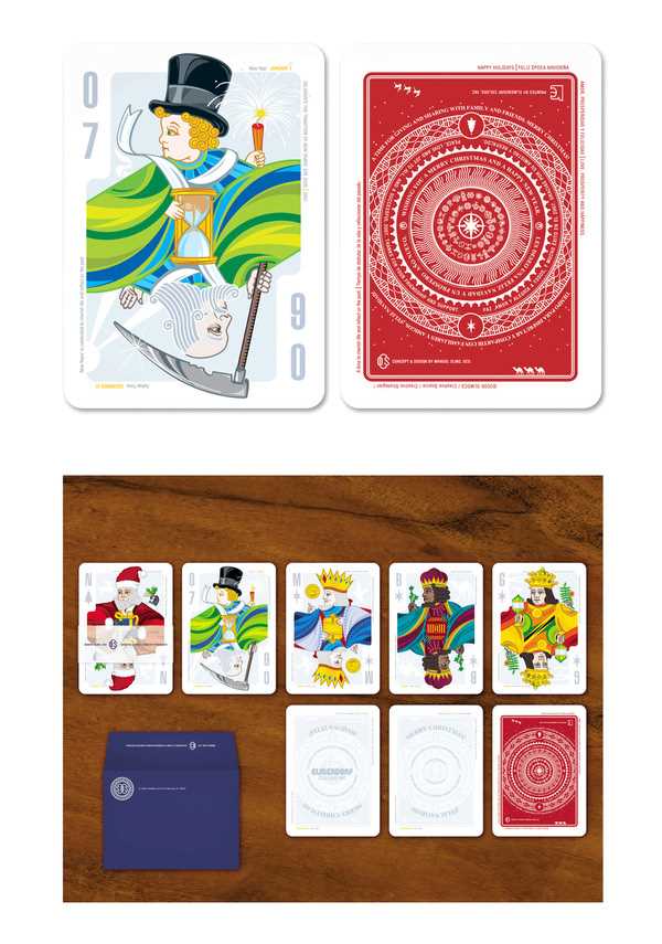 Superb design and even better concept from designer Manuel Olmo-Rodriguez. These Christmas Playing Cards depict characters from holiday festivities. (it would be really easy to do something similar with rounded corner business cards)