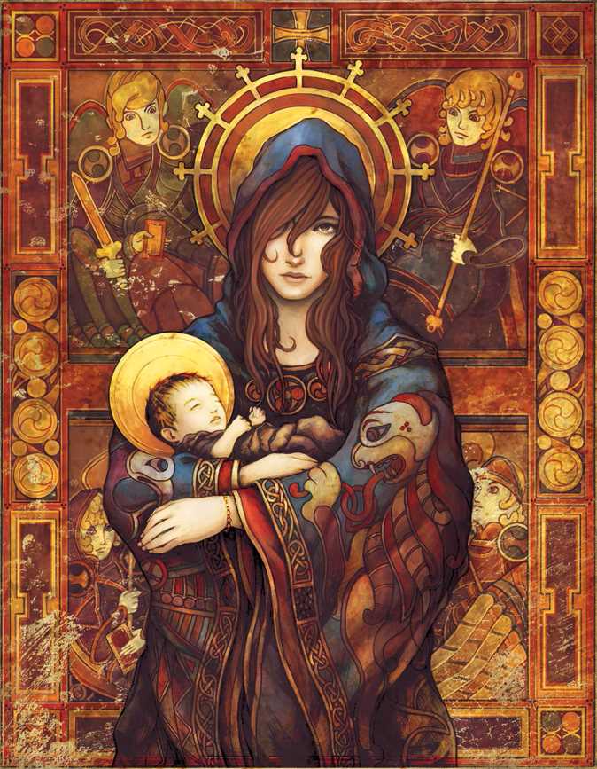 Excuisite Illustration of the Madonna and Child by Parker Fitzgerald and Brittany Richardson