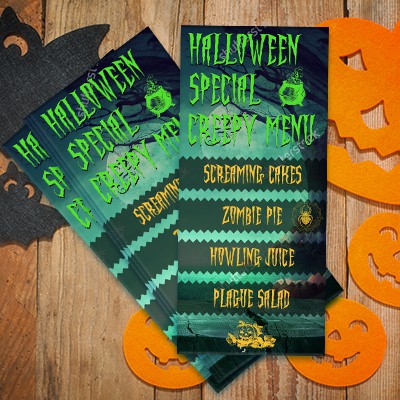 Halloween rack cards