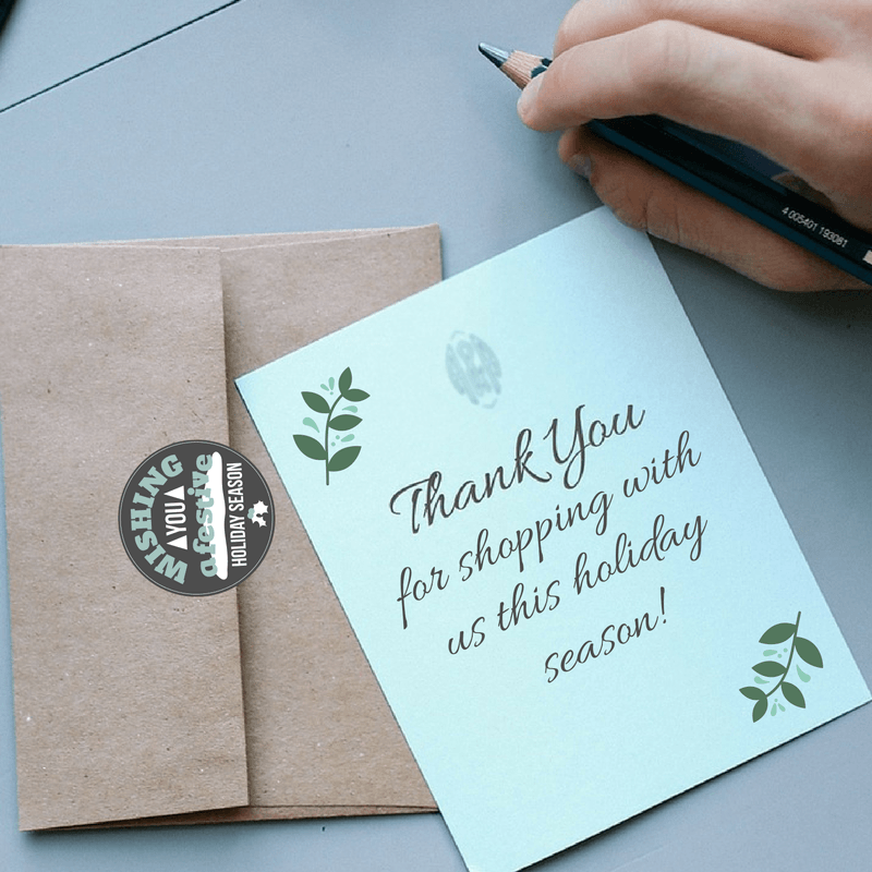 Branded thank you card