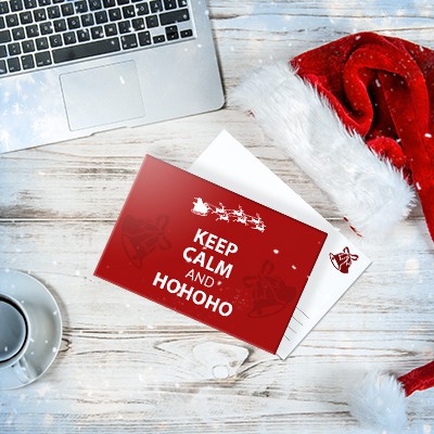 holiday promo postcard