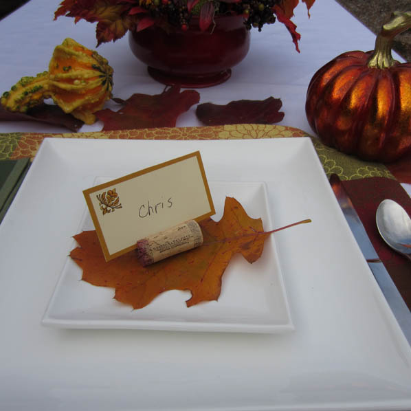 Wine cork place card holder