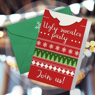 Greeting card holiday invitation