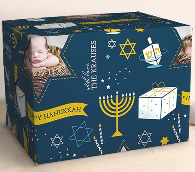 Hanukkah custom wrapping paper