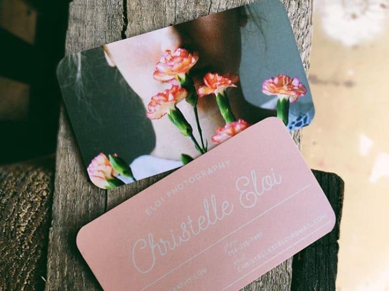 Photographer Christelle Eloi business card