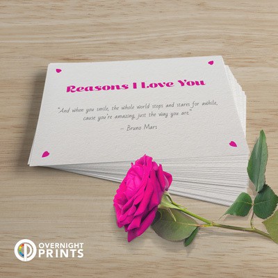 Valentine's love note postcards