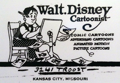 Walt Disney business card