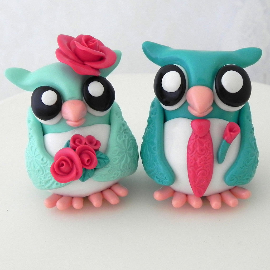 owl wedding toppers