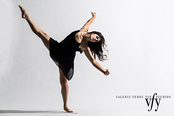 A Valerie Febre-Rap Studio image of a modern dancer in motion