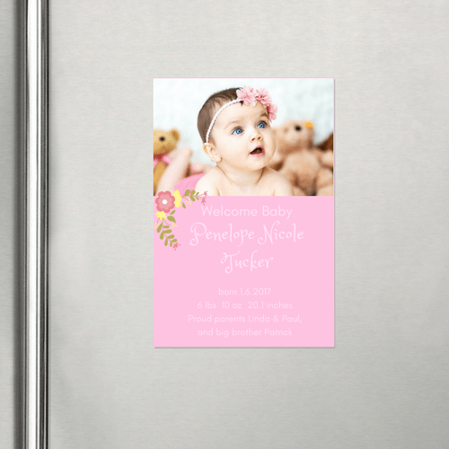 Baby announcement magnet