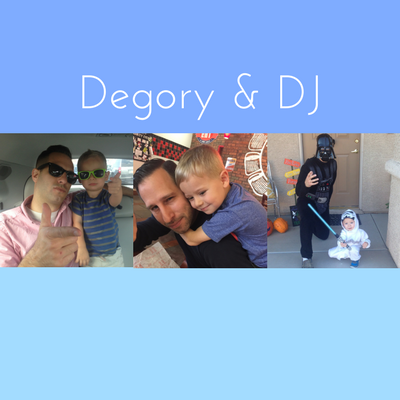 Photo collage of Degory & DJ