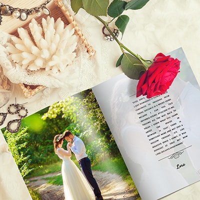 Beach wedding booklet