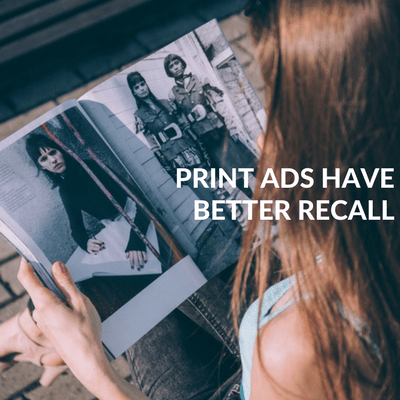 Print ads have better recall