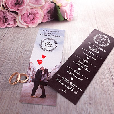 Mini love story bookmark
