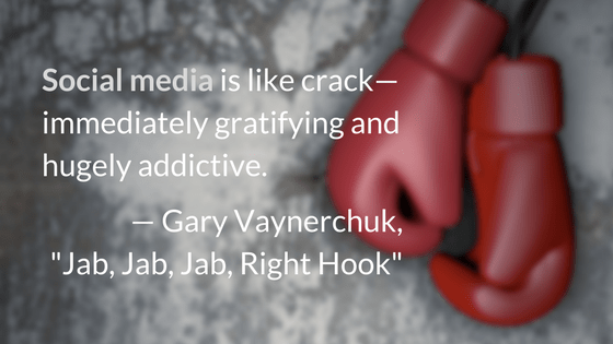 Social media is like crack—immediately gratifying and hugely addictive.