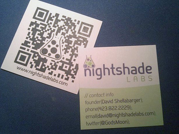 QR code on business card