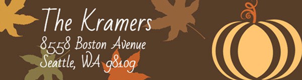 Fall Pumpkins Hallowen Address Labels