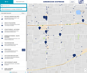 American Express Shop Small Map