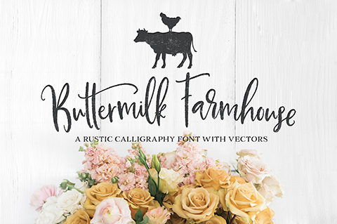 Buttermilk Farmhouse font by Callie Hegstrom