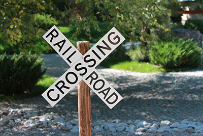 Railroad crossing sign