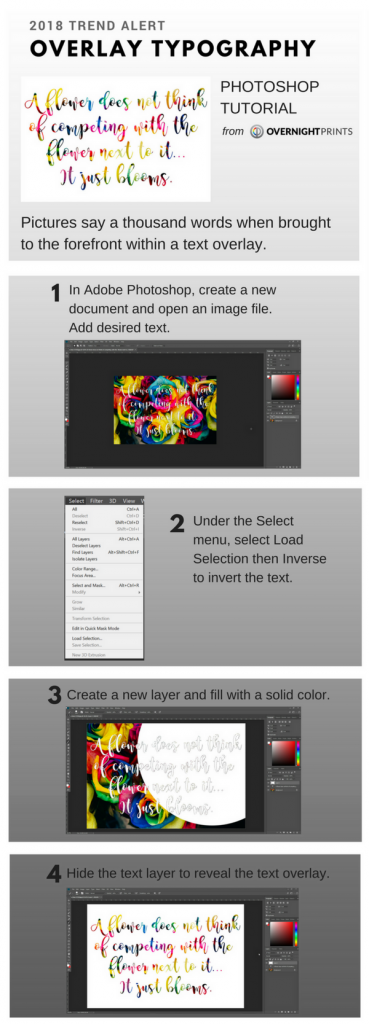 Overlay Typography Photoshop Tutorial