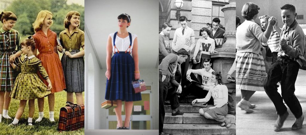 back-2-school for 50s teens school fashion style - overnightprints