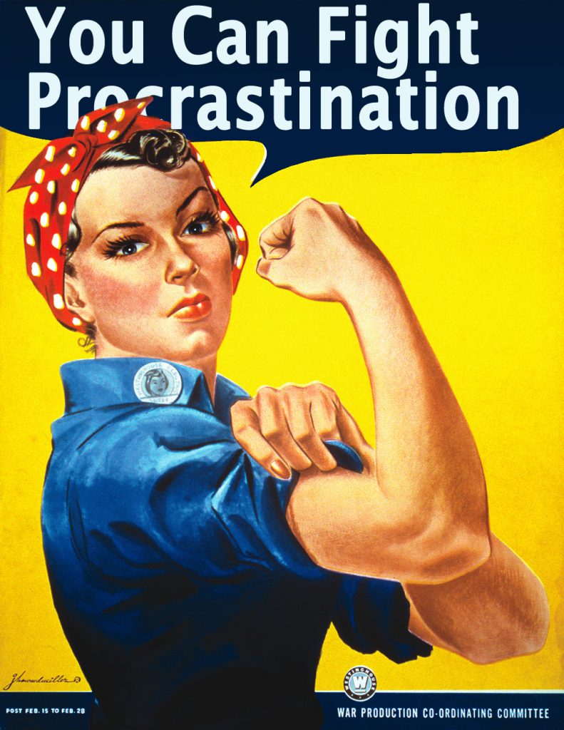 national fight procrastination day overnight prints