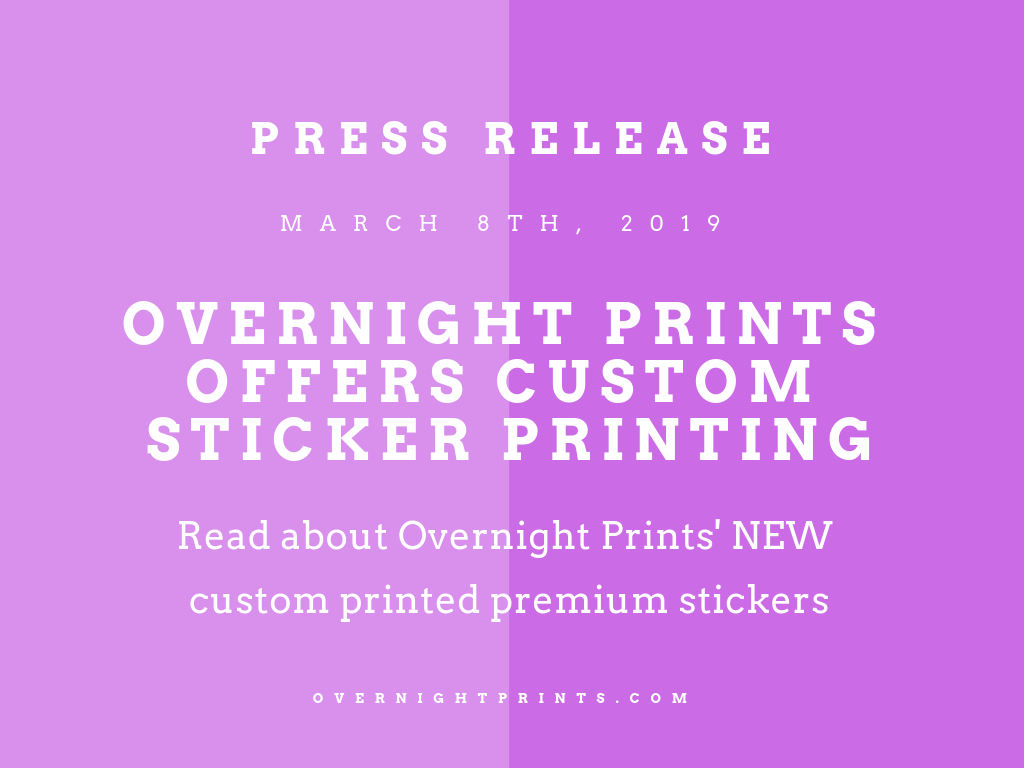 Overnight Prints Offers Custom Sticker Printing