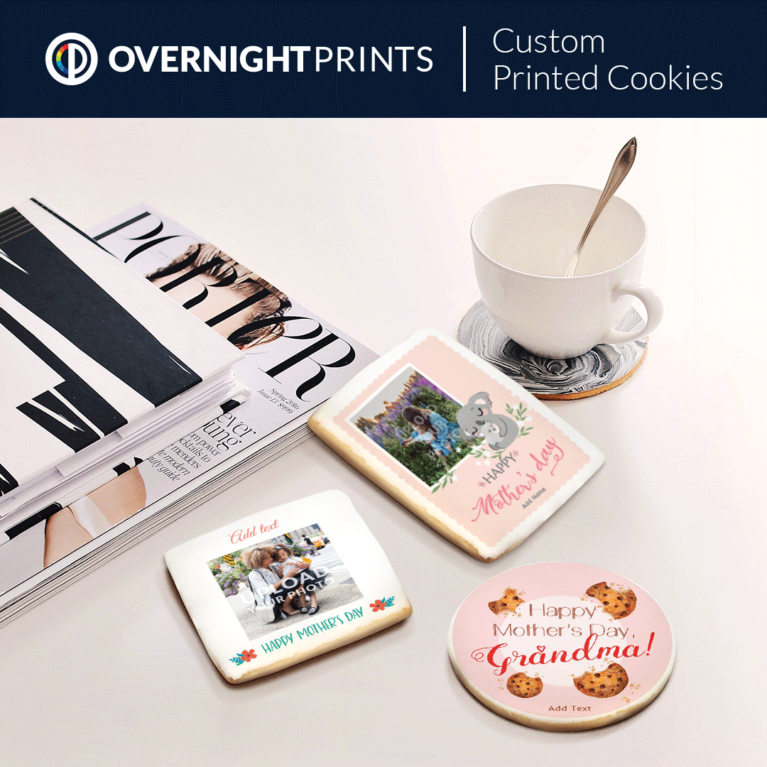 mother's day gift ideas custom printed cookies from overnightprints