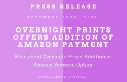 Overnight Prints Announces Addition of Amazon Pay
