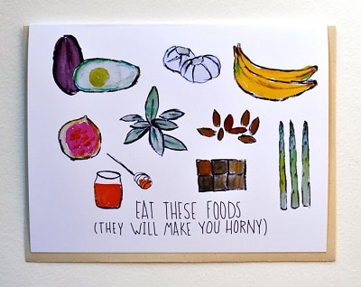 Eat these Foods Greeting Card