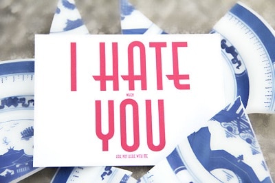 I Hate You Love Greeting Card