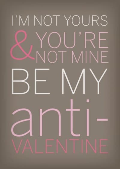 Anti Valentine Greeting Card