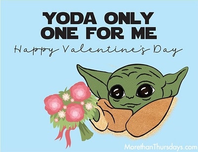 Yoda Valentines Card