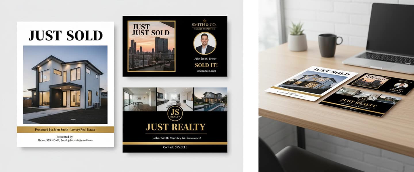 Real Estate Postcards: Just Listed vs Sold vs Farming