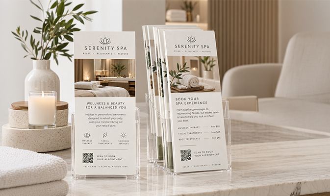 Rack Card Size Guide: Dimensions, Bleed & Safe Zones